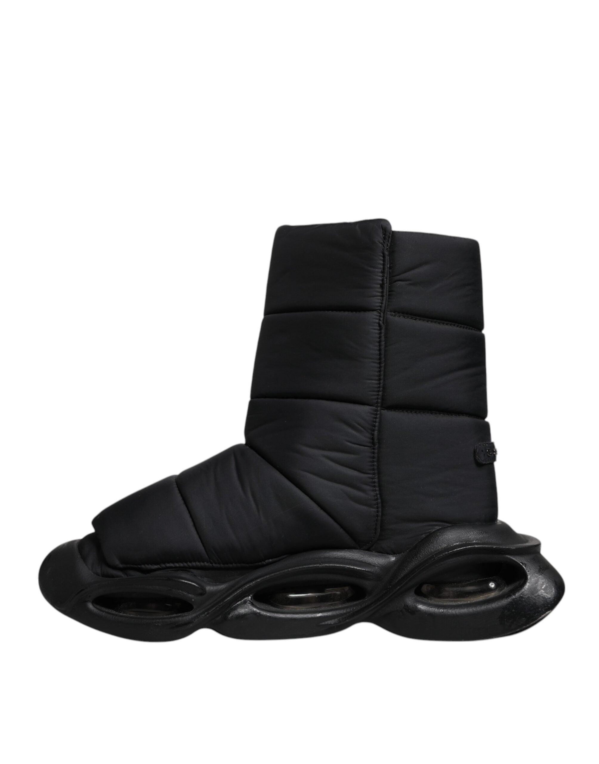 Dolce & Gabbana Black Slip On Wave Quilted Sneakers Men's Shoes (Pre-Owned)