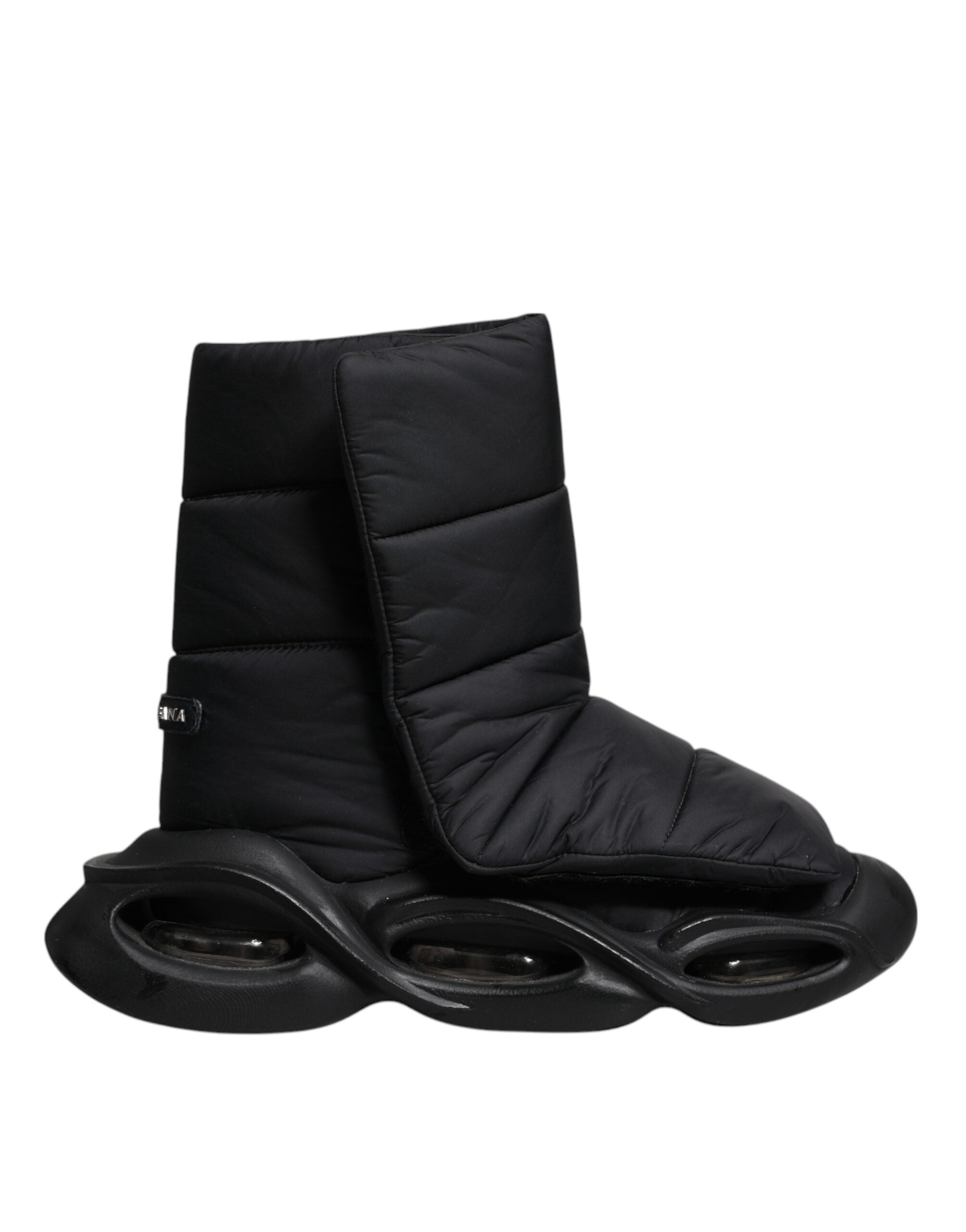 Dolce & Gabbana Black Slip On Wave Quilted Sneakers Men's Shoes (Pre-Owned)