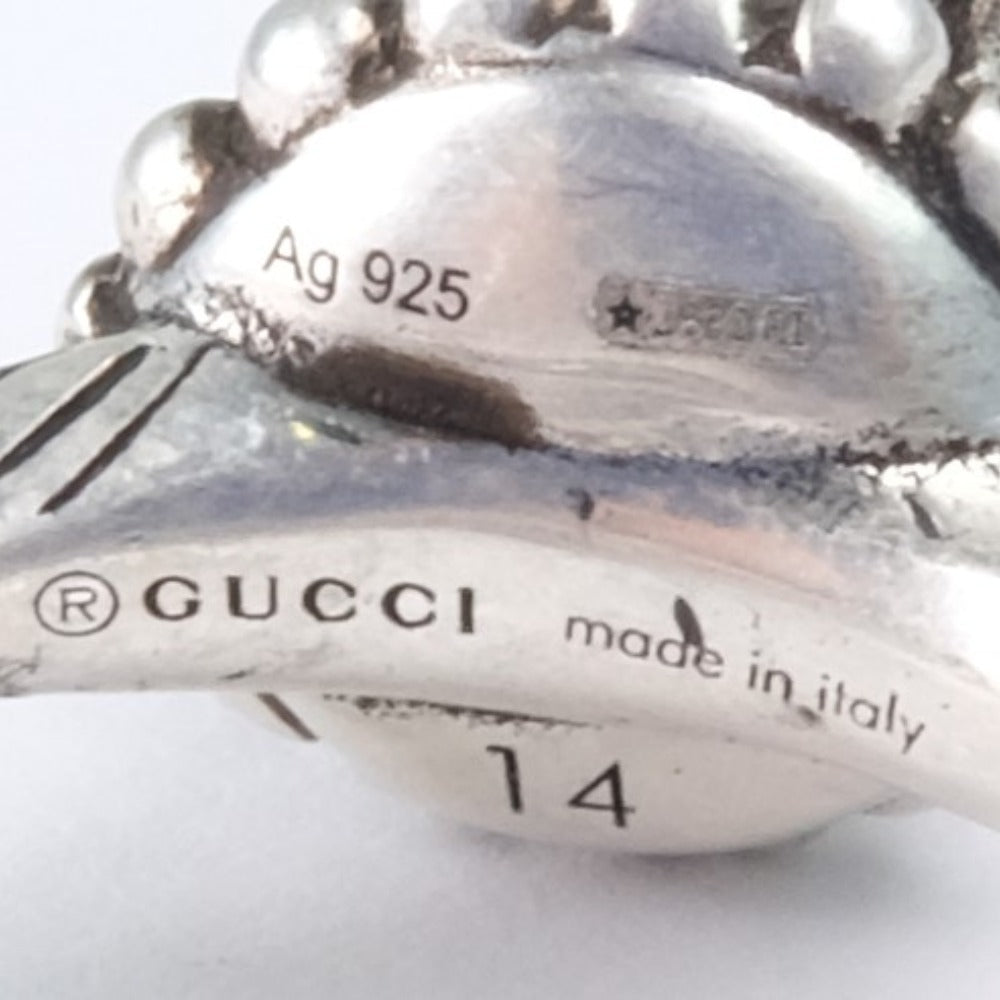 Gucci Silver Silver Ring Jewelry (Pre-Owned)