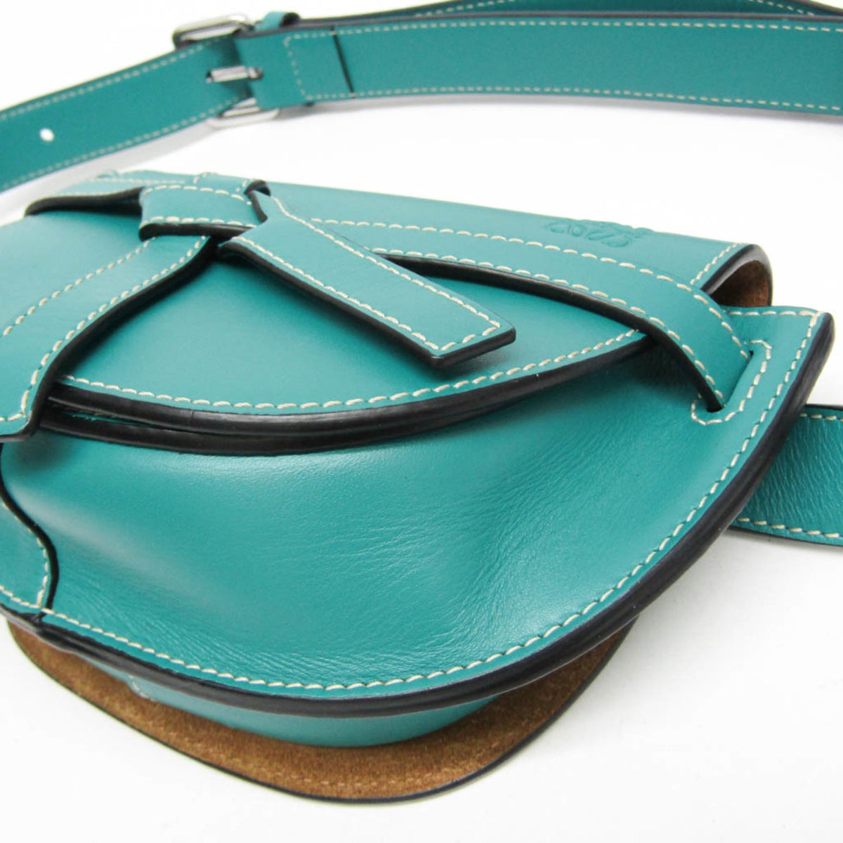 Loewe Gate Belt Leather Blue Leather Shoulder Bag Bag (Pre-Owned)