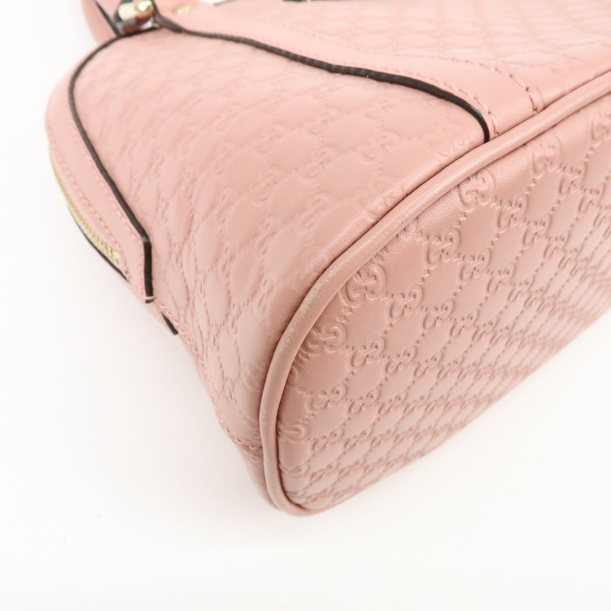 Gucci Gg Charm Convertible Dome Satchel Guccissima Leather Pink Leather Handbag (Pre-Owned)