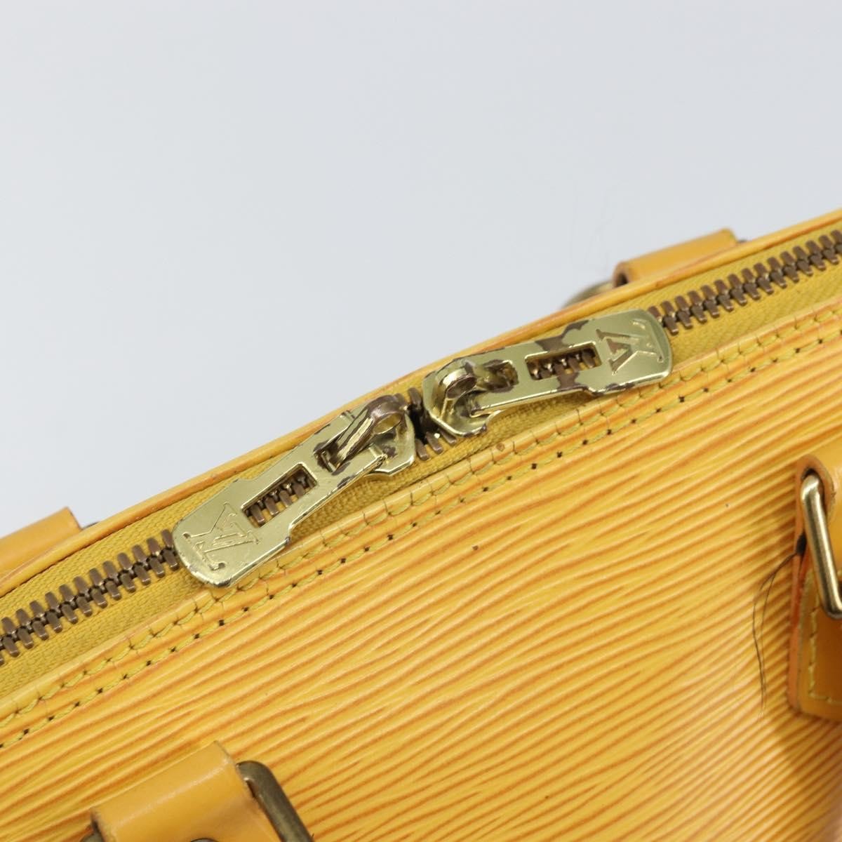 Louis Vuitton Alma Epi Leather Yellow Leather Handbag (Pre-Owned)