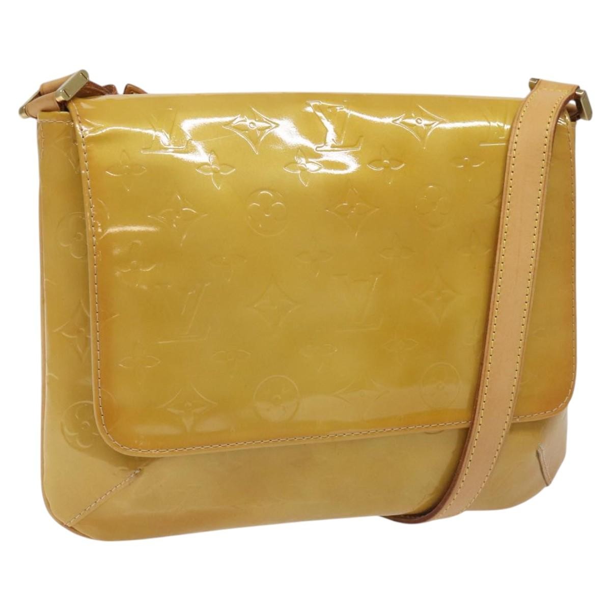 Louis Vuitton Thompson Street Monogram Vernis Beige Patent_Leather Shoulder Bag Bag (Pre-Owned)