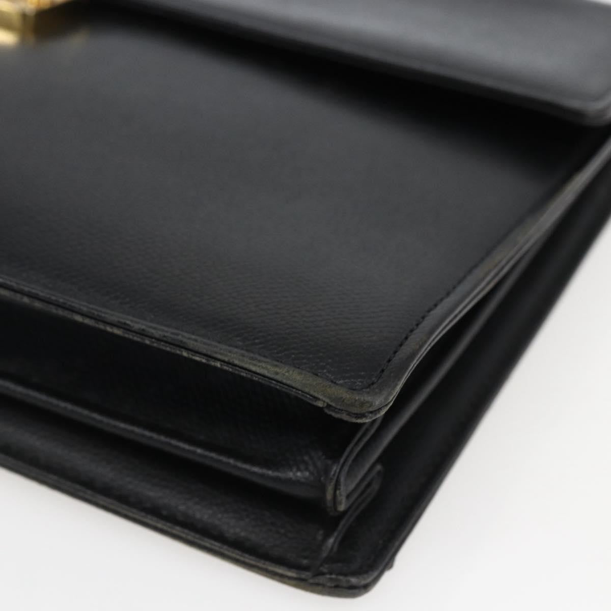 Saint Laurent Handbag Leather Black Leather Handbag (Pre-Owned)