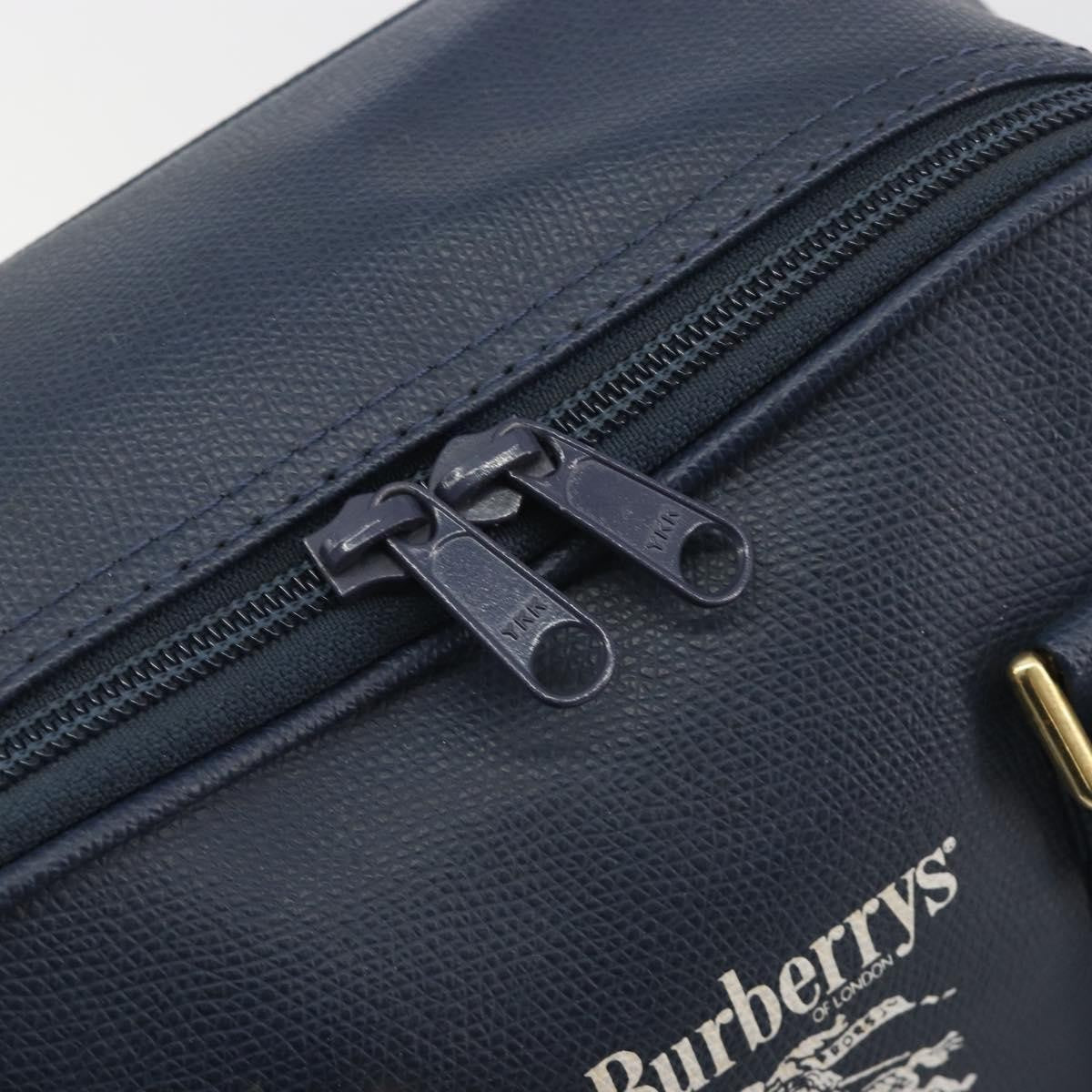 Burberry Nova Check Nova Check Canvas And Leather Navy Leather Handbag (Pre-Owned)