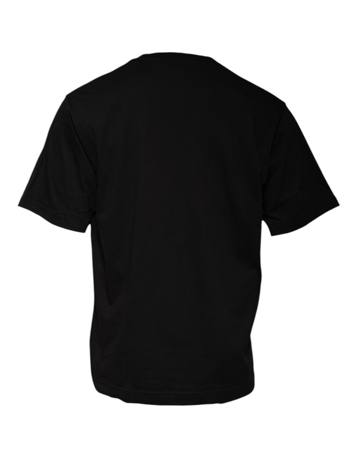 Dolce & Gabbana Black Logo Print Cotton Crew Neck Men's T-shirt