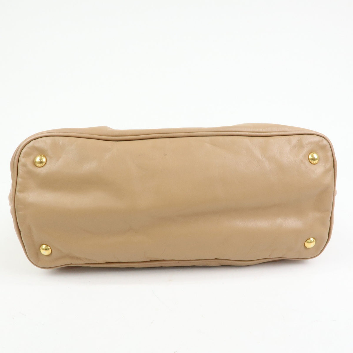 Prada Convertible Shopper Soft Calf Brown Leather Tote Bag Bag (Pre-Owned)