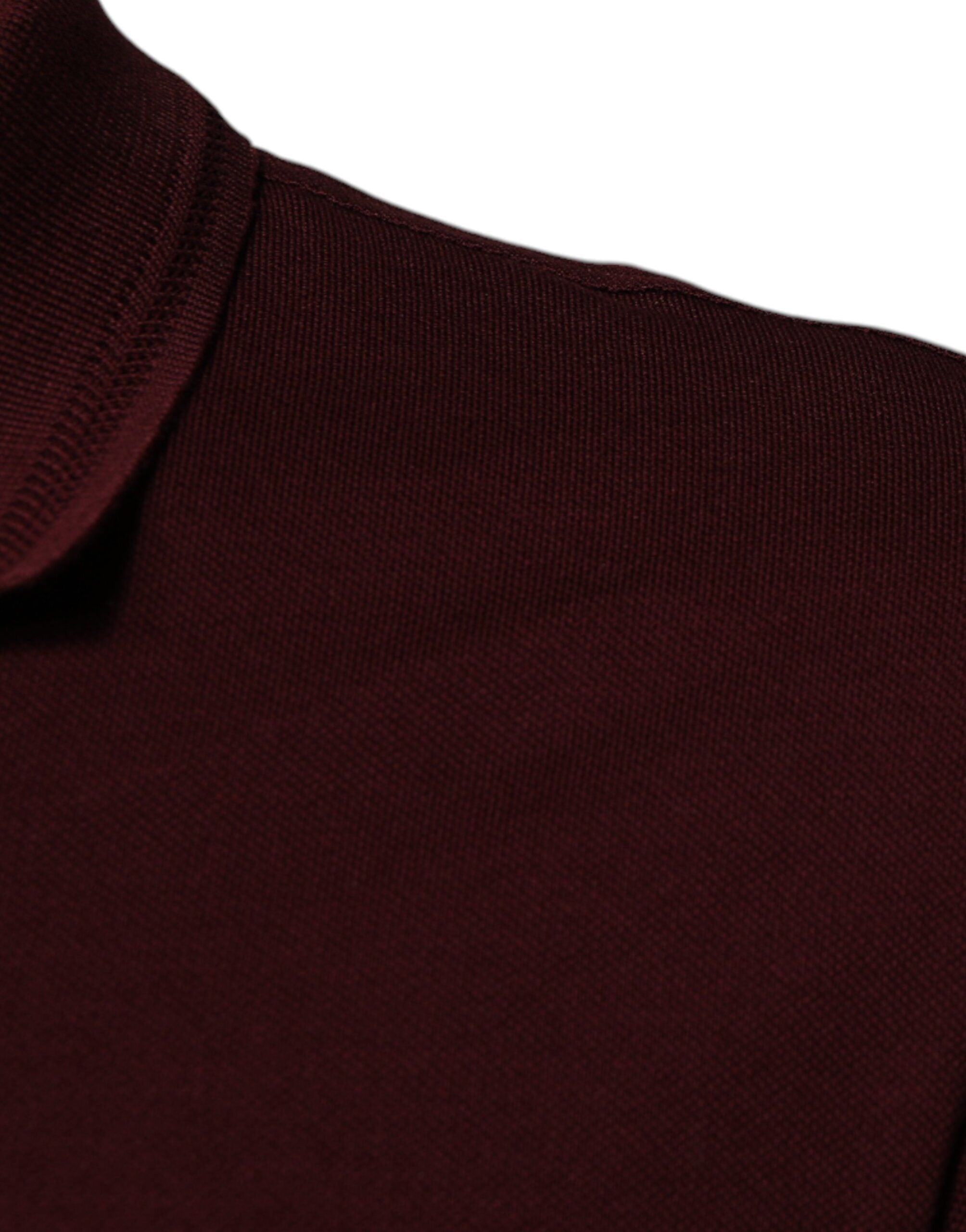 Dolce & Gabbana Maroon Collared Short Sleeves Polo Men's T-shirt
