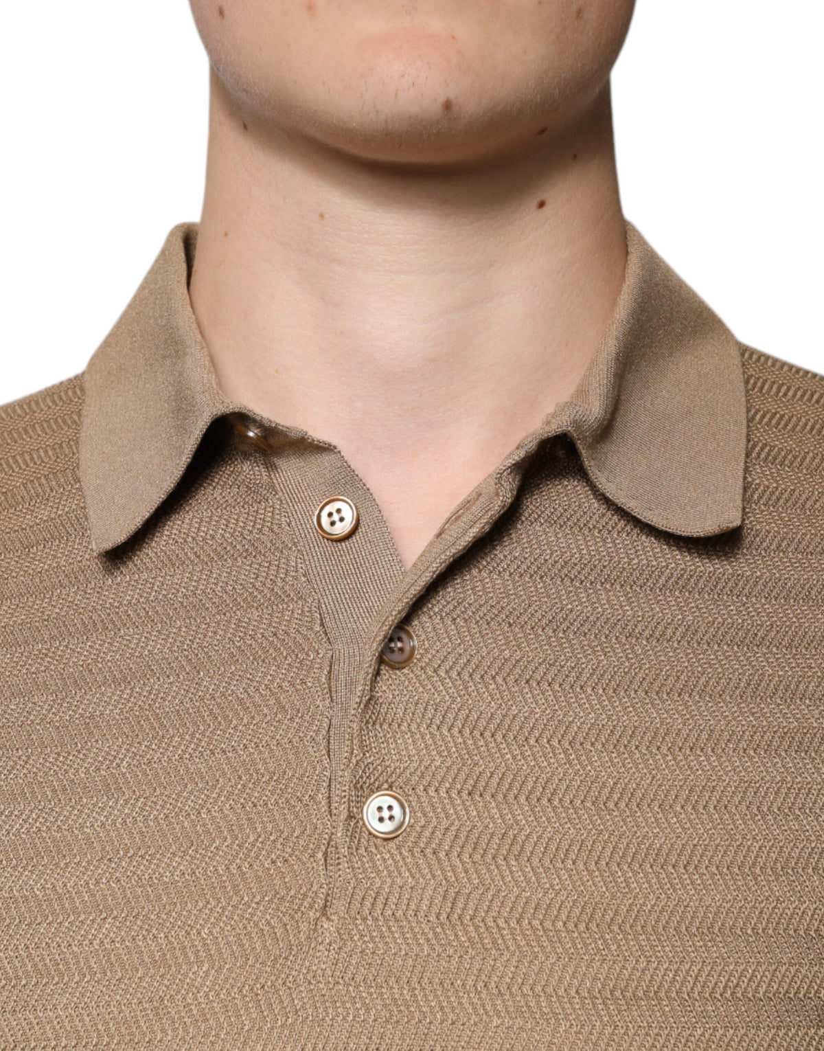 Dolce & Gabbana Brown Collared Short Sleeves Polo Men's T-shirt