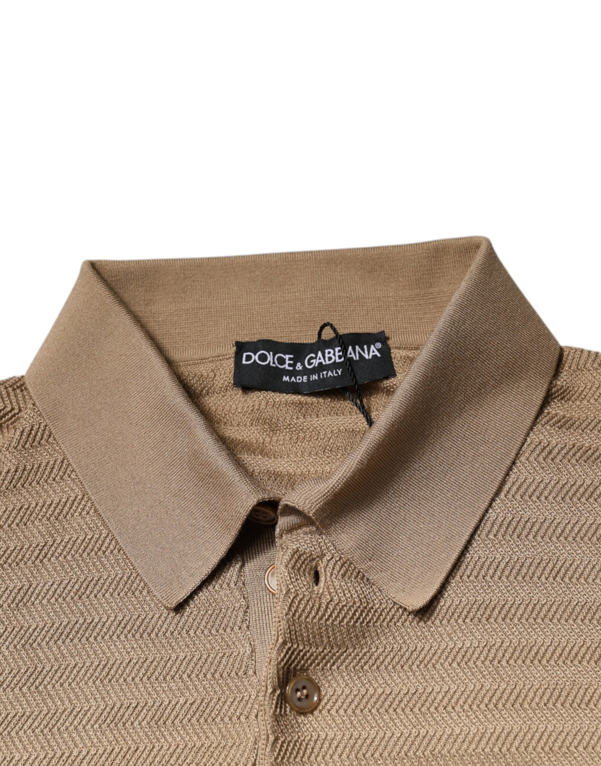 Dolce & Gabbana Brown Collared Short Sleeves Polo Men's T-shirt