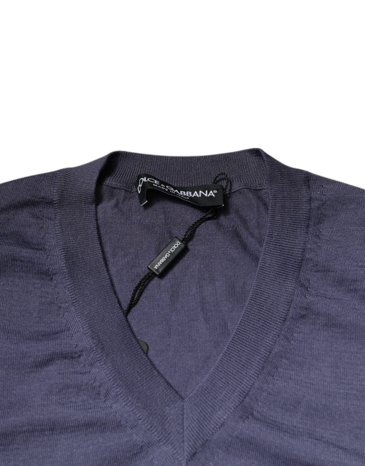 Dolce & Gabbana Gray Cashmere V-neck Men Pullover Men's Sweater (Pre-Owned)