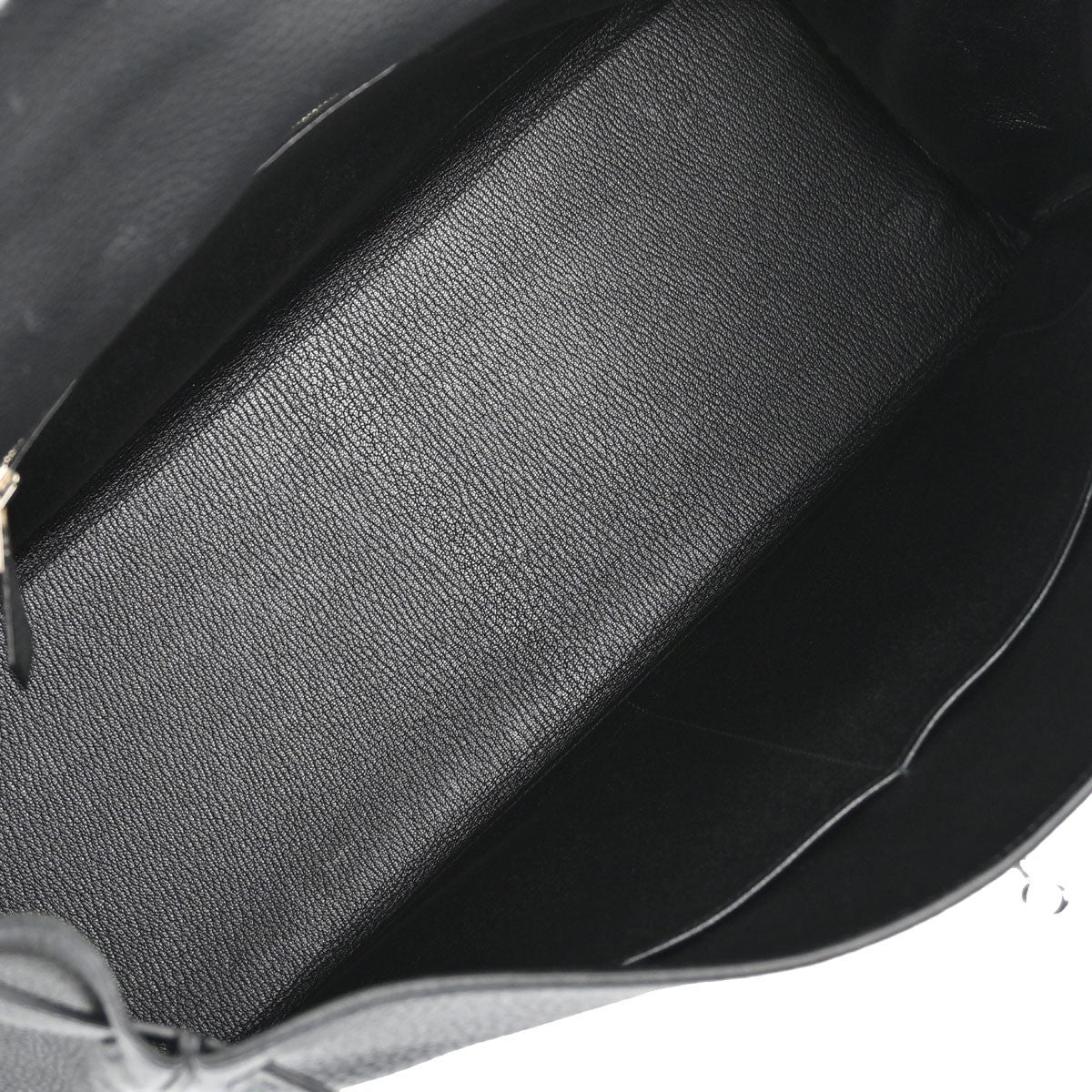 Hermes Birkin Black Togo With Palladium Hardware Black Leather Handbag (Pre-Owned)