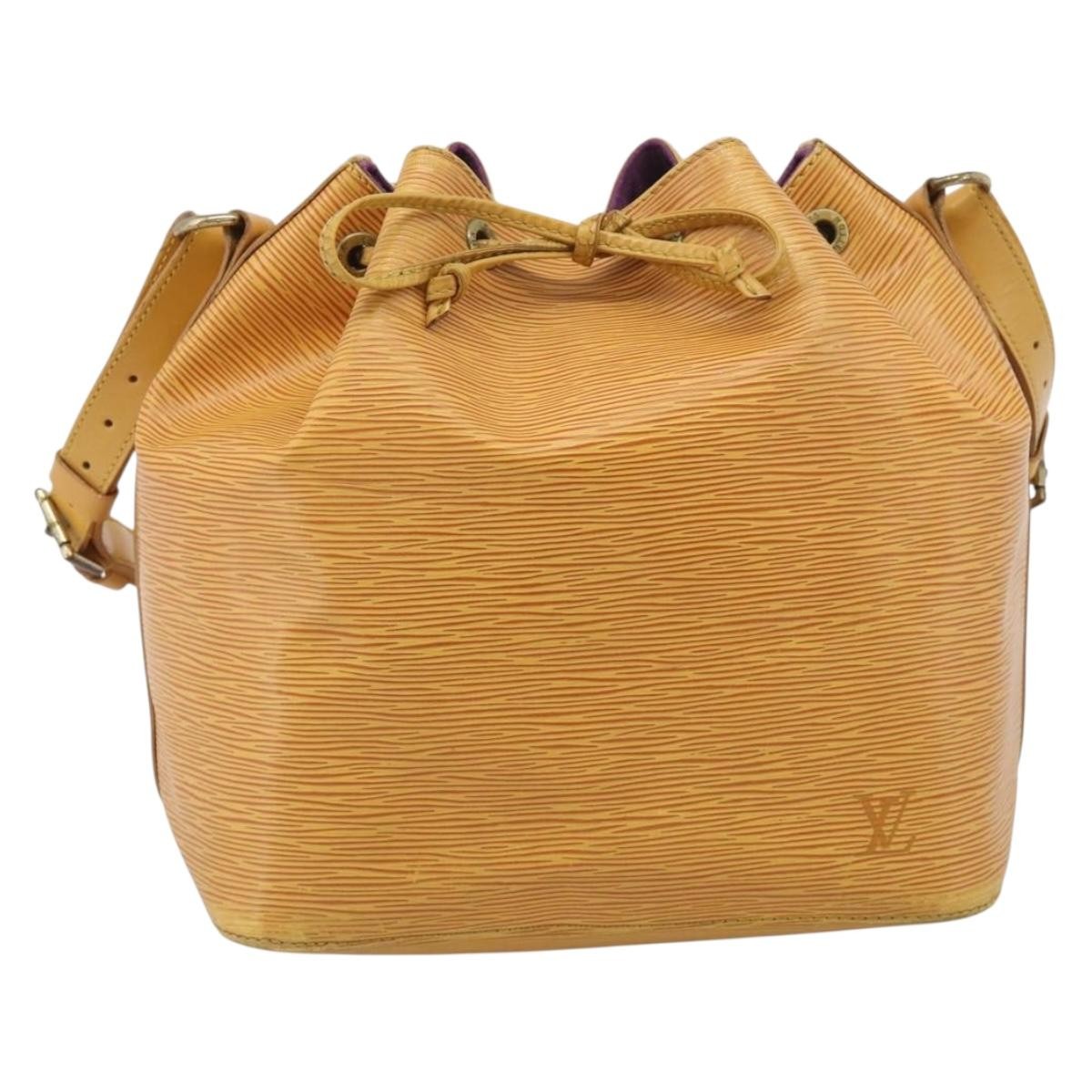 Louis Vuitton Petit Noe Epi Leather Yellow Leather Handbag (Pre-Owned)