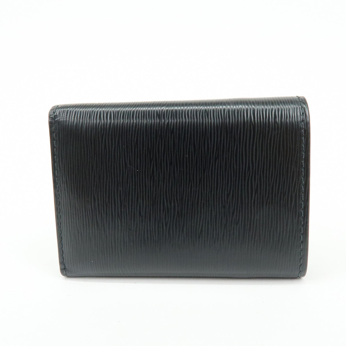 Prada Envelope Trifold Saffiano Leather Black Leather Wallets Accessory (Pre-Owned)