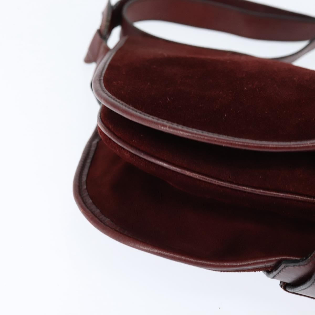 Balenciaga Shoulder Suede Burgundy Suede Shoulder Bag Bag (Pre-Owned)