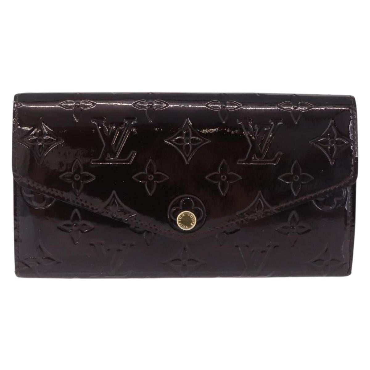 Louis Vuitton Sarah Wallet Nm Monogram Vernis Burgundy Patent_Leather Wallets Accessory (Pre-Owned)