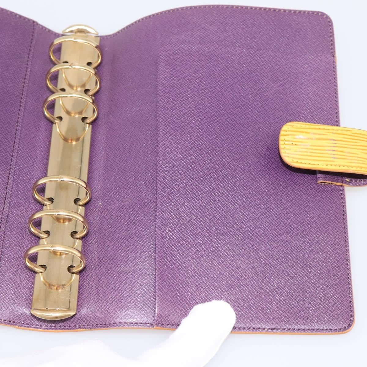 Louis Vuitton Agenda Cover Epi Leather Yellow Leather Wallets Accessory (Pre-Owned)