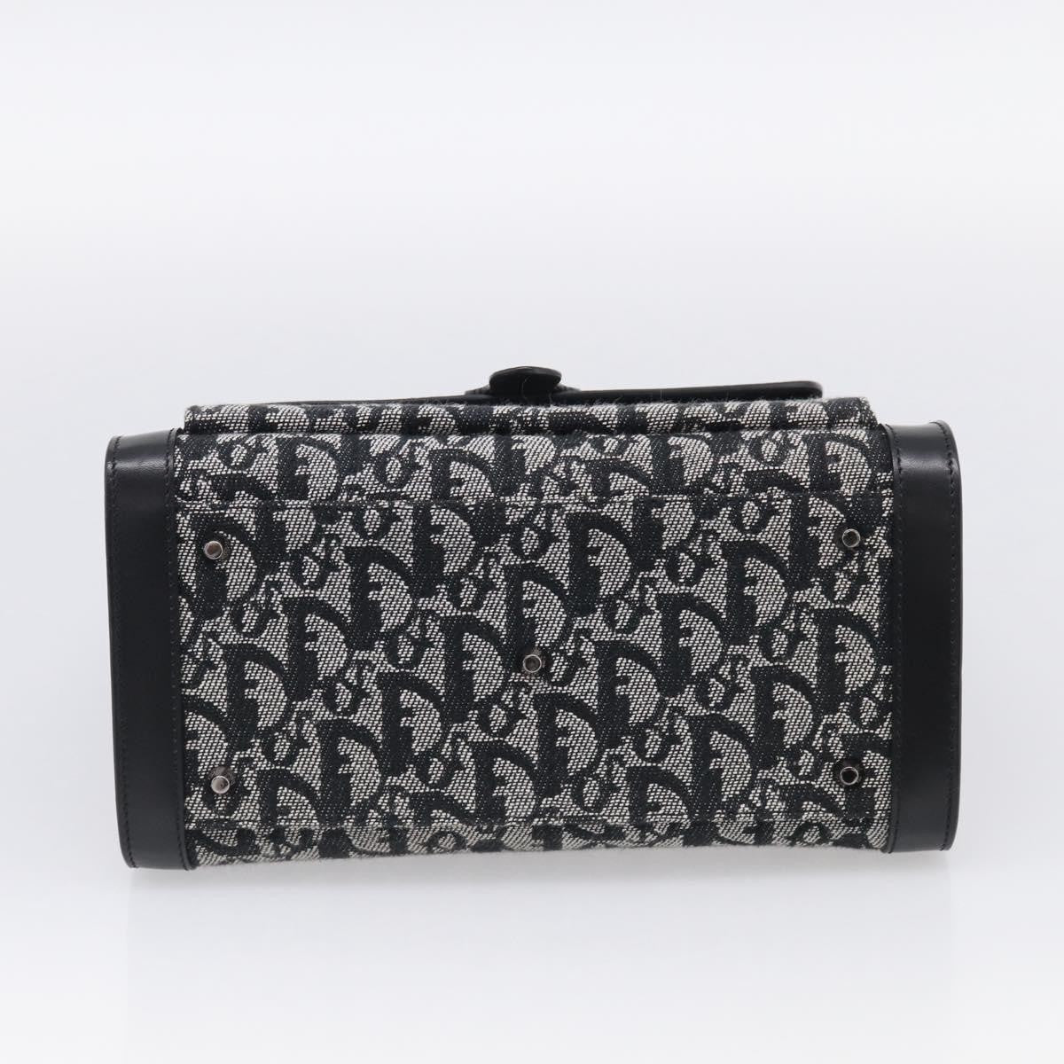 Christian Dior Vintage Trotter Pocket Diorissimo Canvas Black Canvas Tote Bag Bag (Pre-Owned)