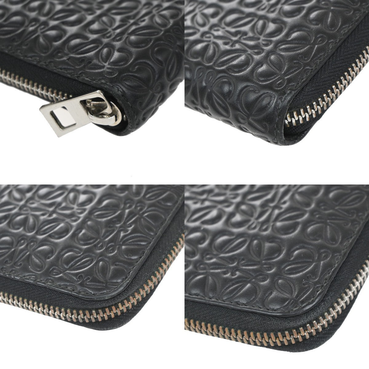 Loewe Anagram Leather Black Leather Wallets Accessory (Pre-Owned)