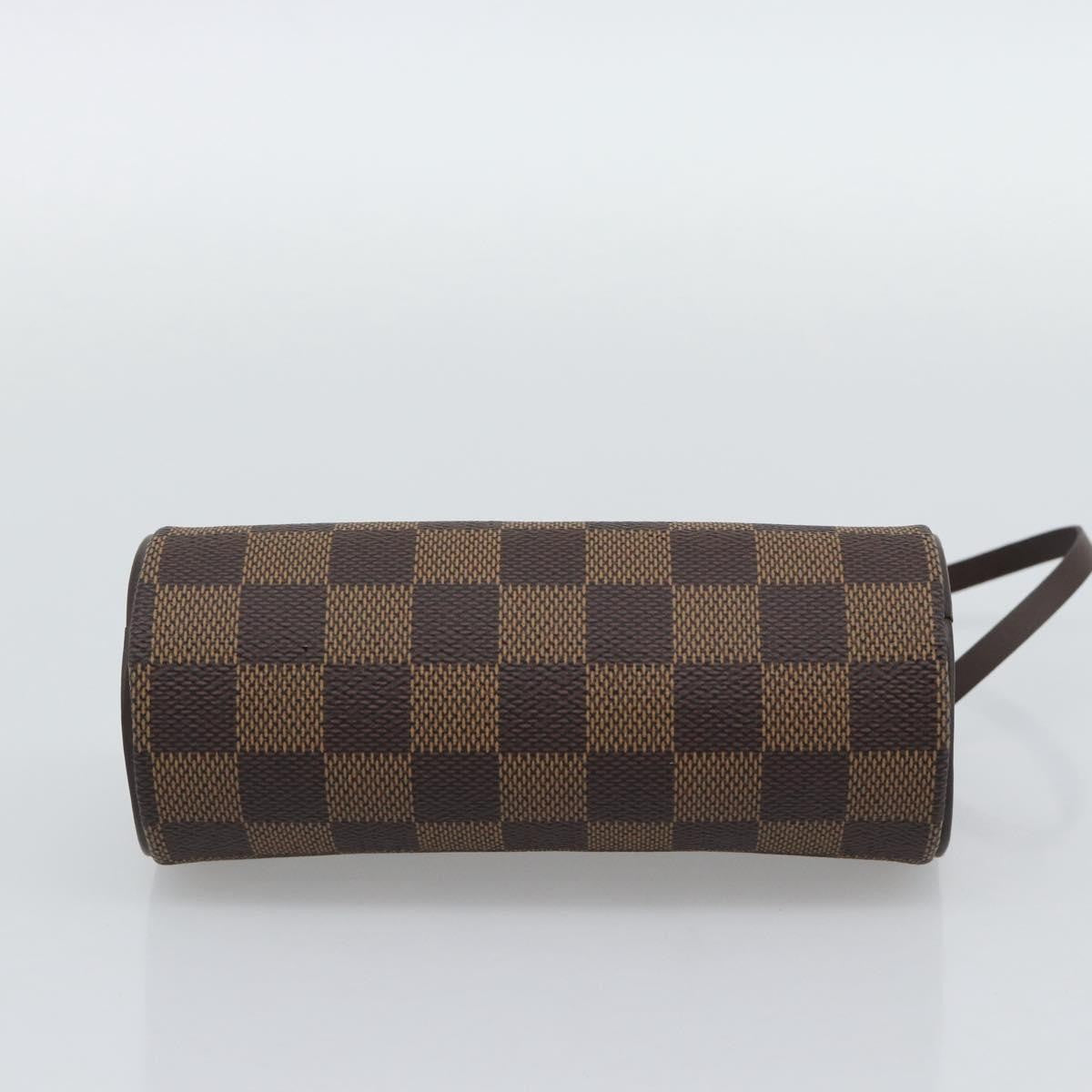 Louis Vuitton Papillon Pochette Damier Ebene Brown Canvas Clutche & Pouche Bag (Pre-Owned)