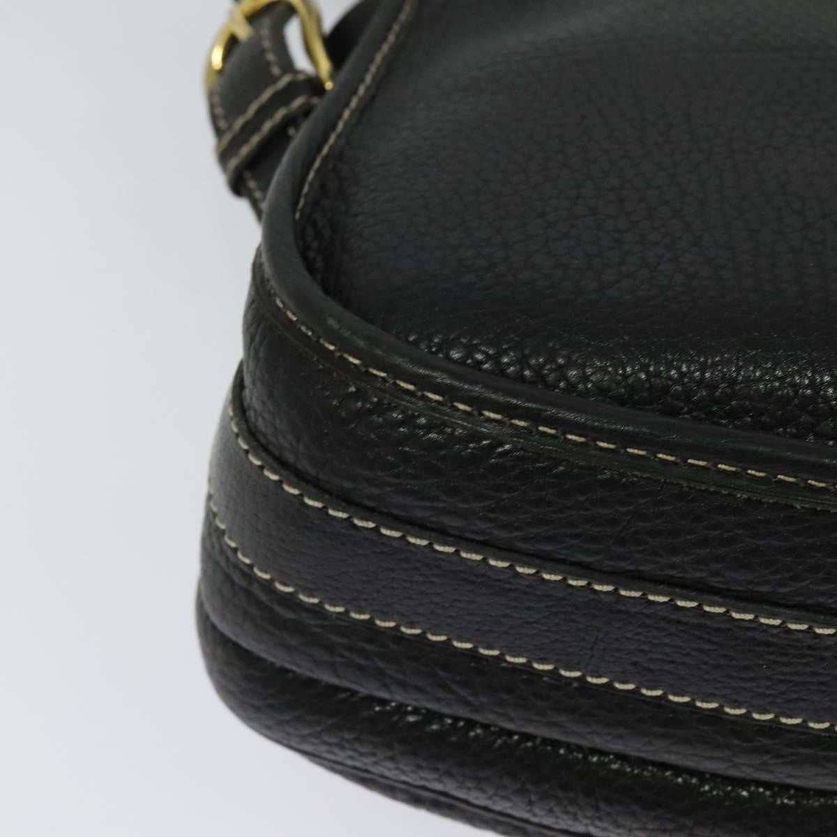 Celine Vintage Leather Black Leather Shoulder Bag Bag (Pre-Owned)