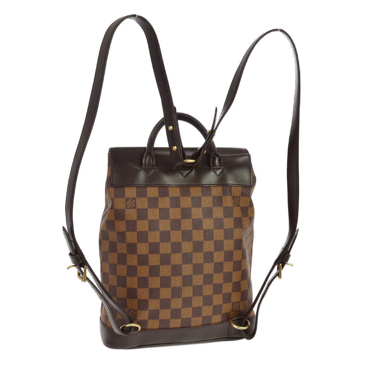 Louis Vuitton Soho Damier Brown Canvas Backpack Bag (Pre-Owned)