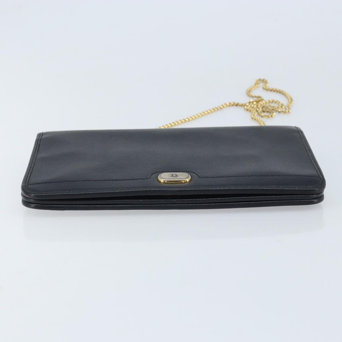 Christian Dior Vintage Honeycomb Chain Canvas Black Canvas Shoulder Bag Bag (Pre-Owned)