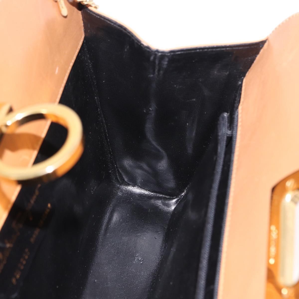 Salvatore Ferragamo Vintage Gancini Chain Leather Brown Leather Shoulder Bag Bag (Pre-Owned)