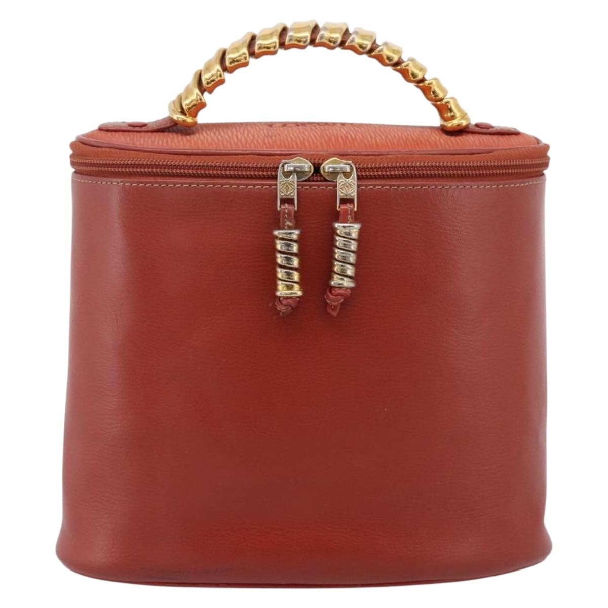 Loewe Velazquez Tote Leather Orange Leather Handbag (Pre-Owned)