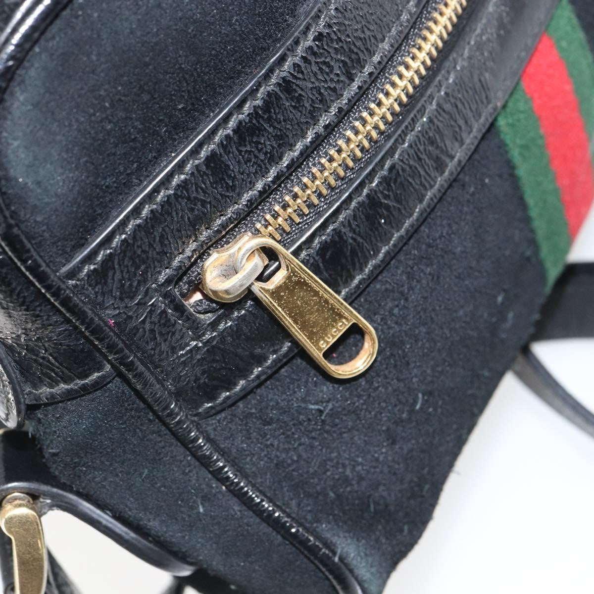 Gucci Ophidia Suede Black Suede Shoulder Bag Bag (Pre-Owned)