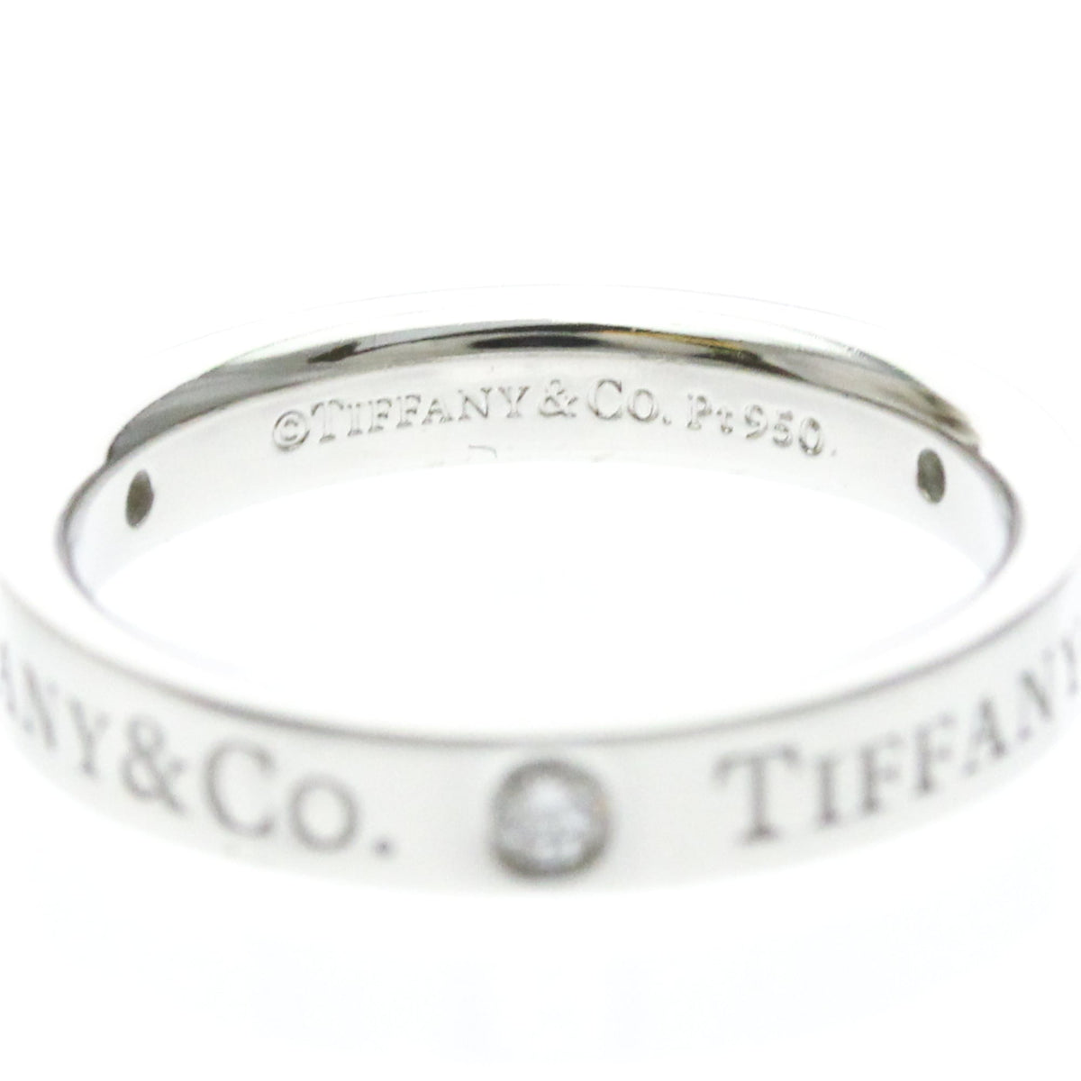 Tiffany & Co. Flat Platinum Silver Platinum Ring Jewelry (Pre-Owned)
