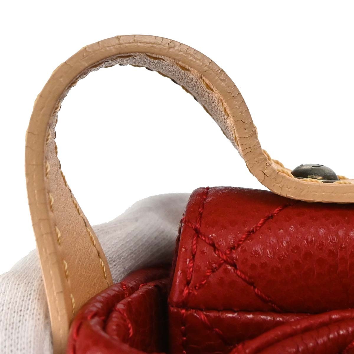 Chanel Reissue 2.55 Belt Quilted Aged Calfskin Red Leather Shoulder Bag Bag (Pre-Owned)