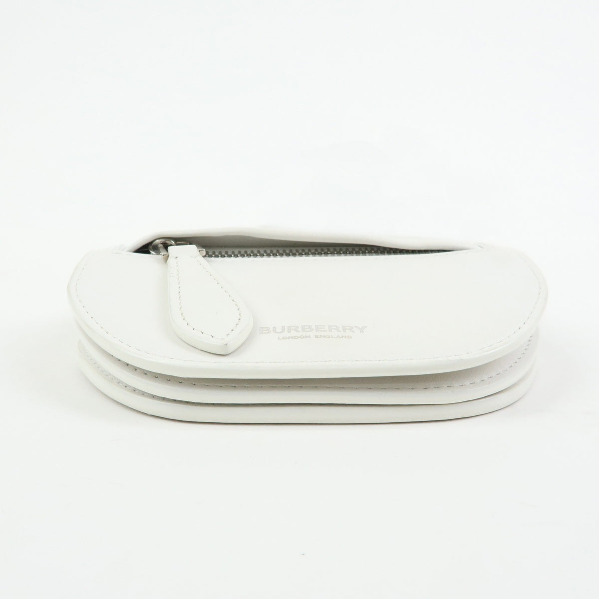 Burberry Olympia Flap Leather White Leather Handbag (Pre-Owned)