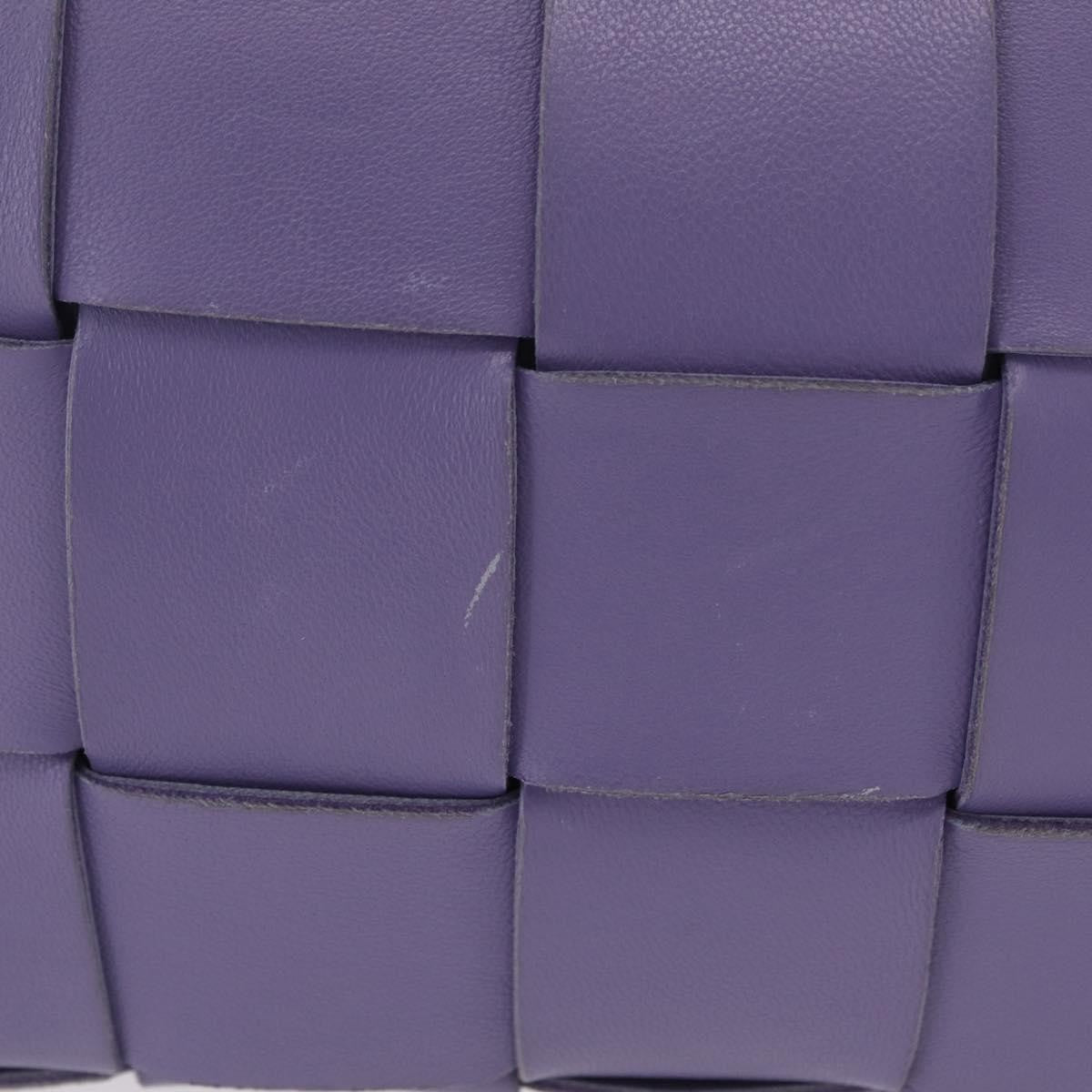 Bottega Veneta Cassette Maxi Intrecciato Leather Purple Leather Crossbody Bag Bag (Pre-Owned)