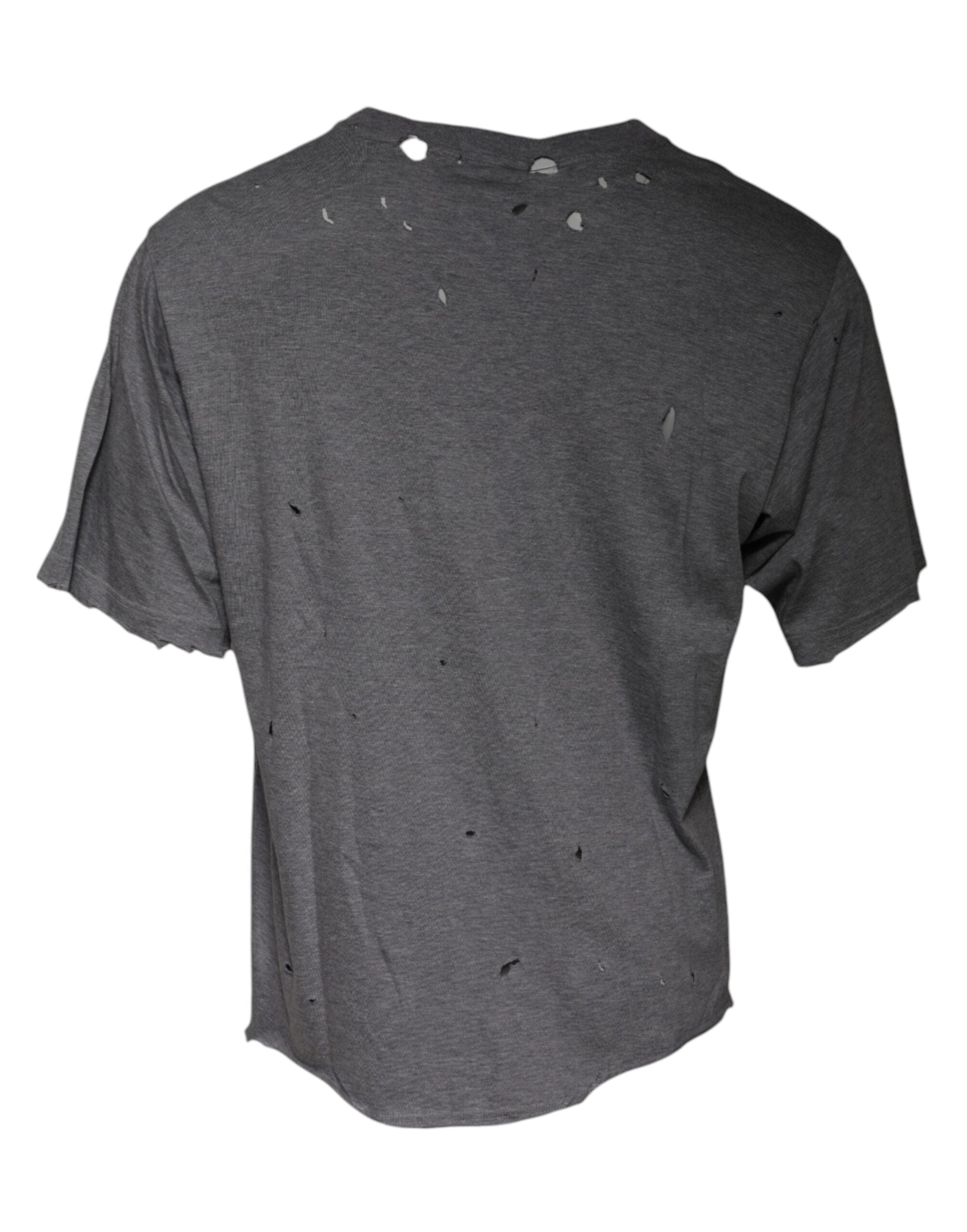 Dolce & Gabbana Gray Logo Crew Neck Short Sleeves Men's T-shirt