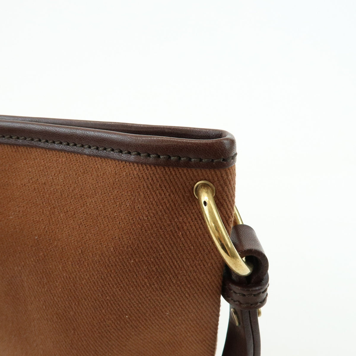 Saint Laurent Kahara Cassandra Canvas Brown Canvas Shoulder Bag Bag (Pre-Owned)