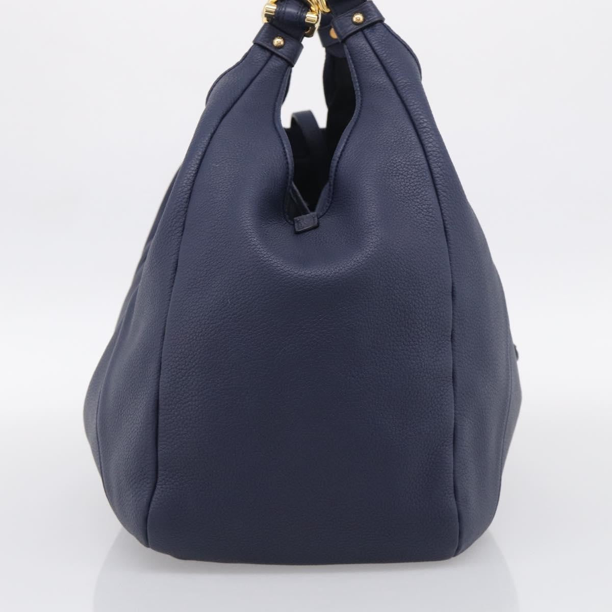 Loewe Calle Hobo Leather Navy Leather Shoulder Bag Bag (Pre-Owned)