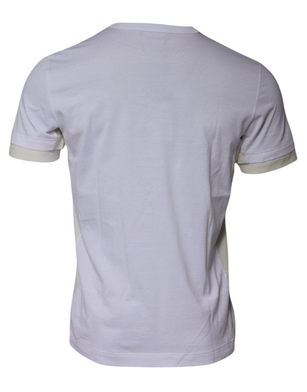 Dolce & Gabbana White Cotton Crew Neck Short Sleeves Men's T-shirt