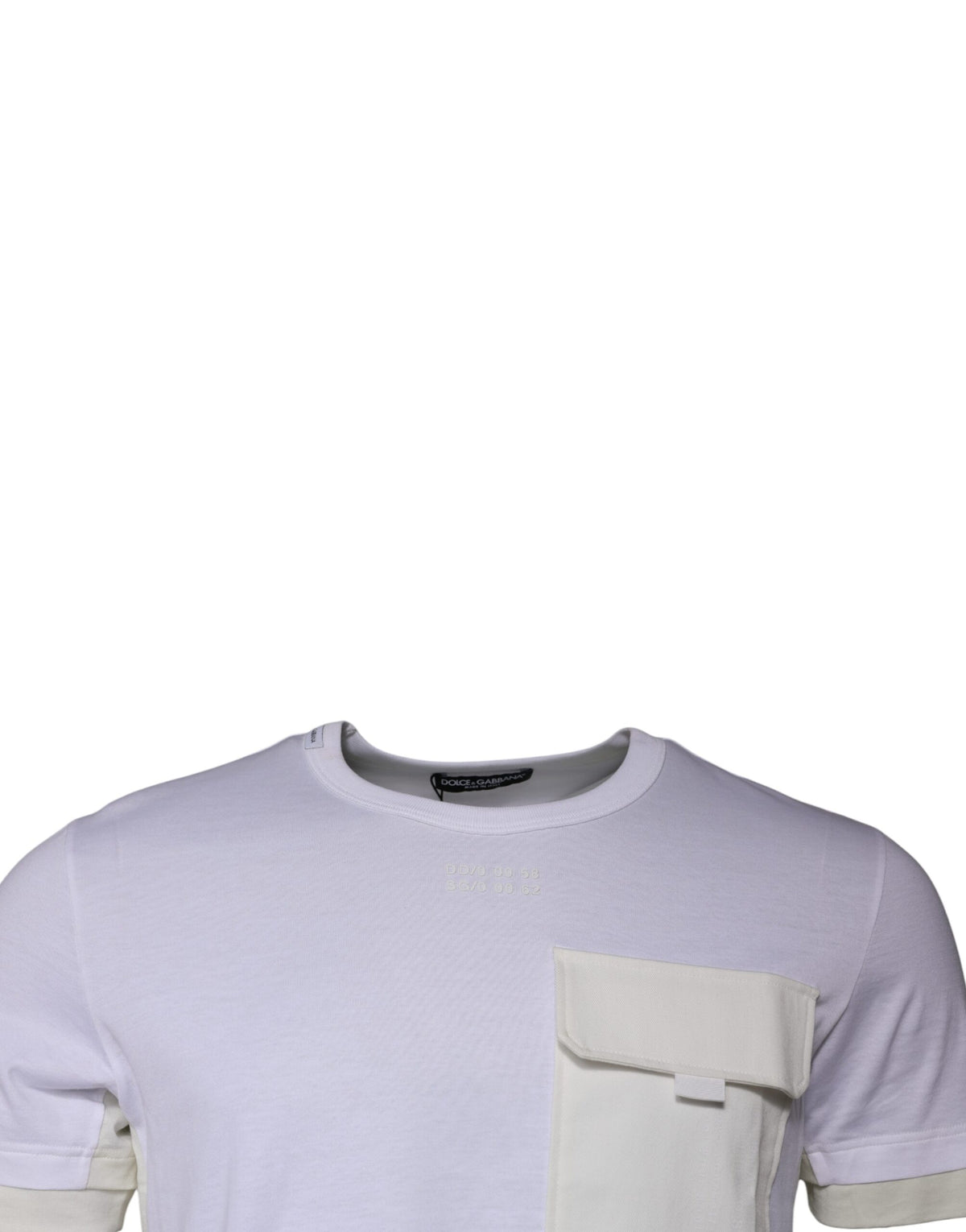 Dolce & Gabbana White Cotton Crew Neck Short Sleeves Men's T-shirt