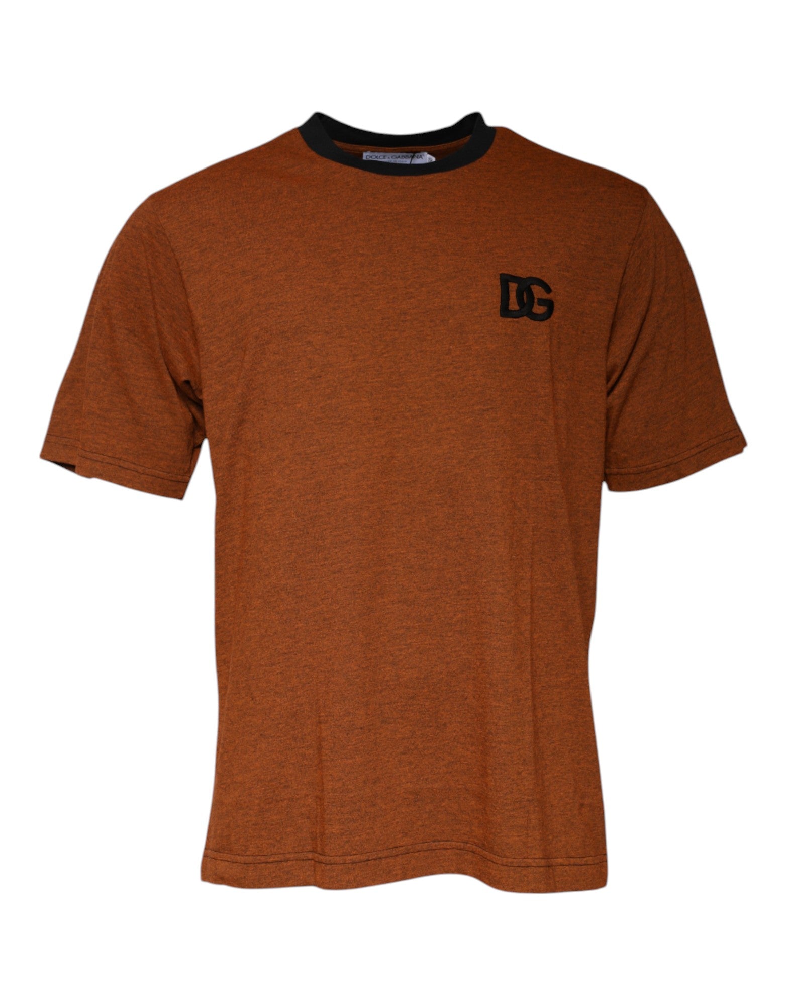 Dolce & Gabbana Brown DG Logo Polyester Crew Neck Men's T-shirt