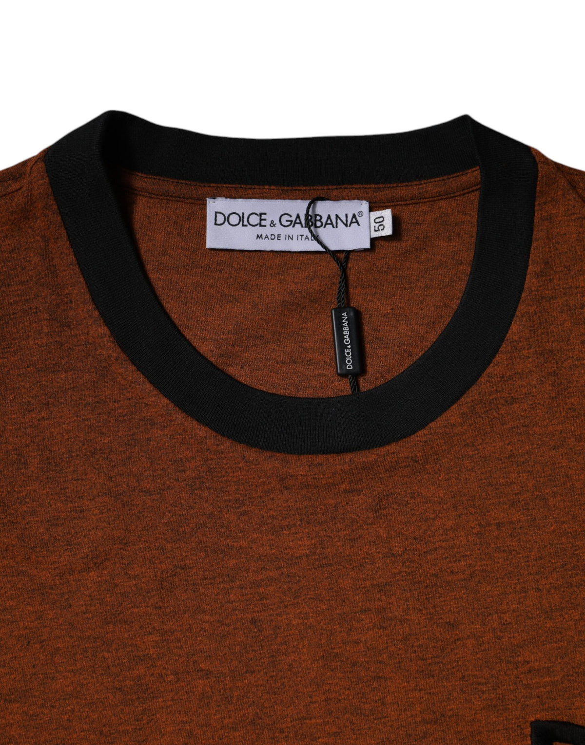 Dolce & Gabbana Brown DG Logo Polyester Crew Neck Men's T-shirt
