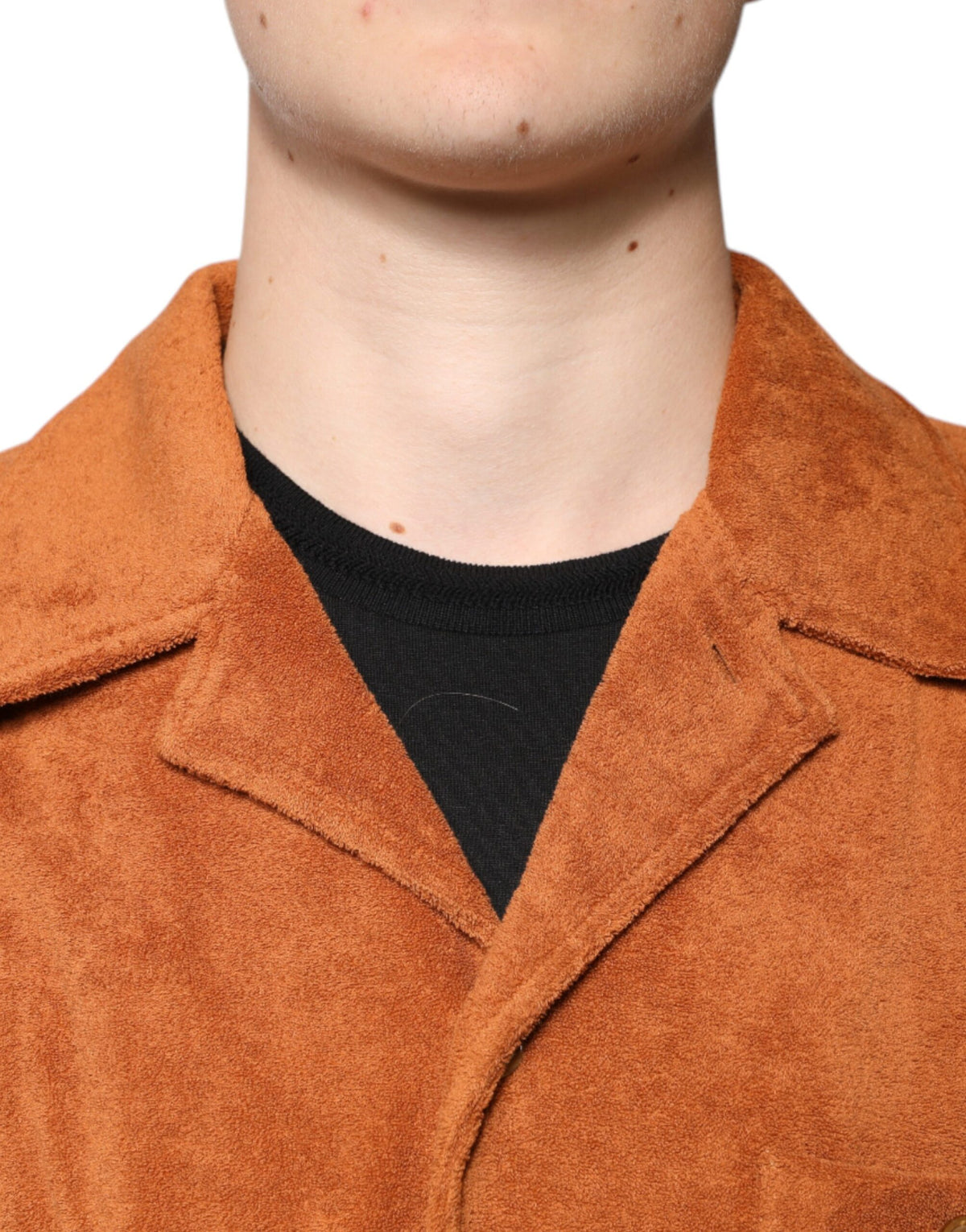 Dolce & Gabbana Hazel Cotton Velvet Button Down Collared Men's Shirt