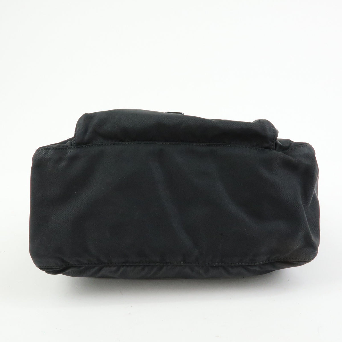 Prada Zip Buckle Messenger Tessuto Black Nylon Handbag (Pre-Owned)