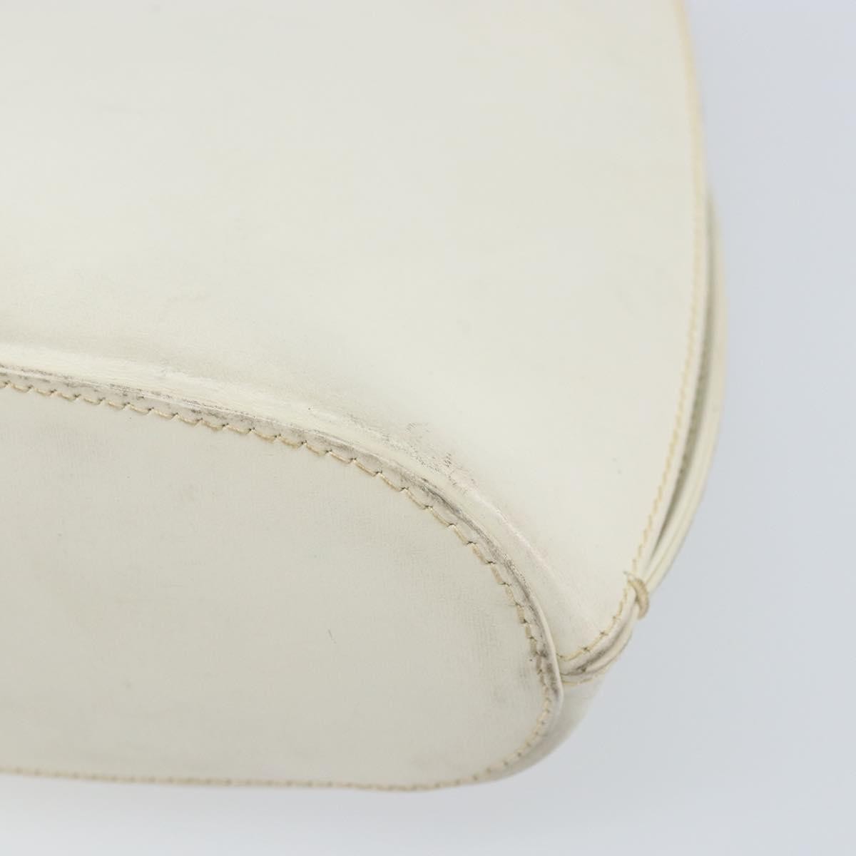 Gucci Vintage Leather White Leather Handbag (Pre-Owned)