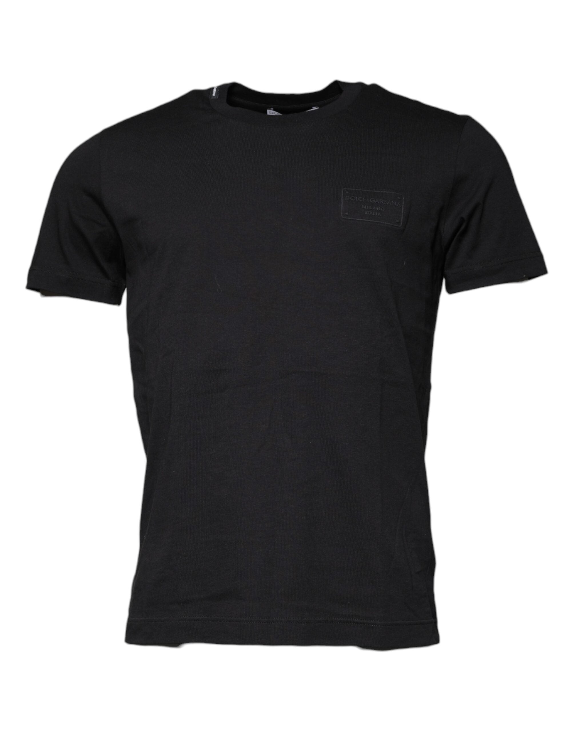 Dolce & Gabbana Black Cotton Crew Neck Short Sleeves Men's T-shirt (Pre-Owned)
