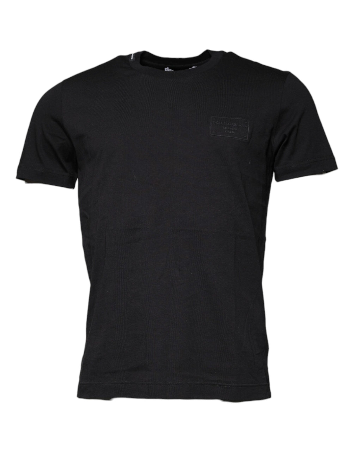 Dolce & Gabbana Black Cotton Crew Neck Short Sleeves Men's T-shirt (Pre-Owned)