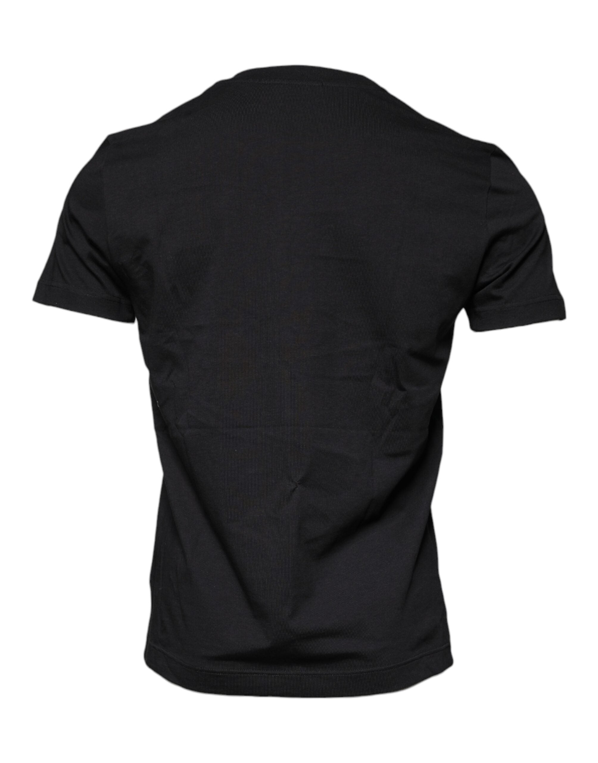 Dolce & Gabbana Black Cotton Crew Neck Short Sleeves Men's T-shirt (Pre-Owned)