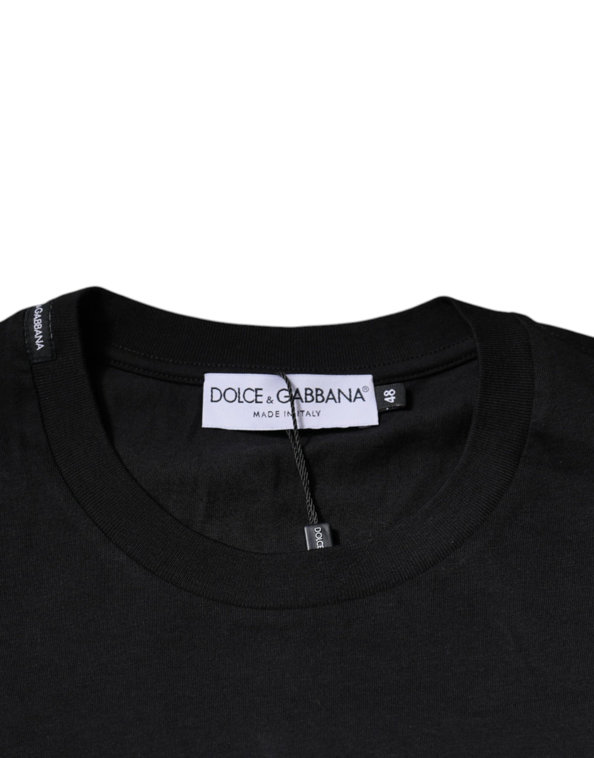 Dolce & Gabbana Black Cotton Crew Neck Short Sleeves Men's T-shirt (Pre-Owned)