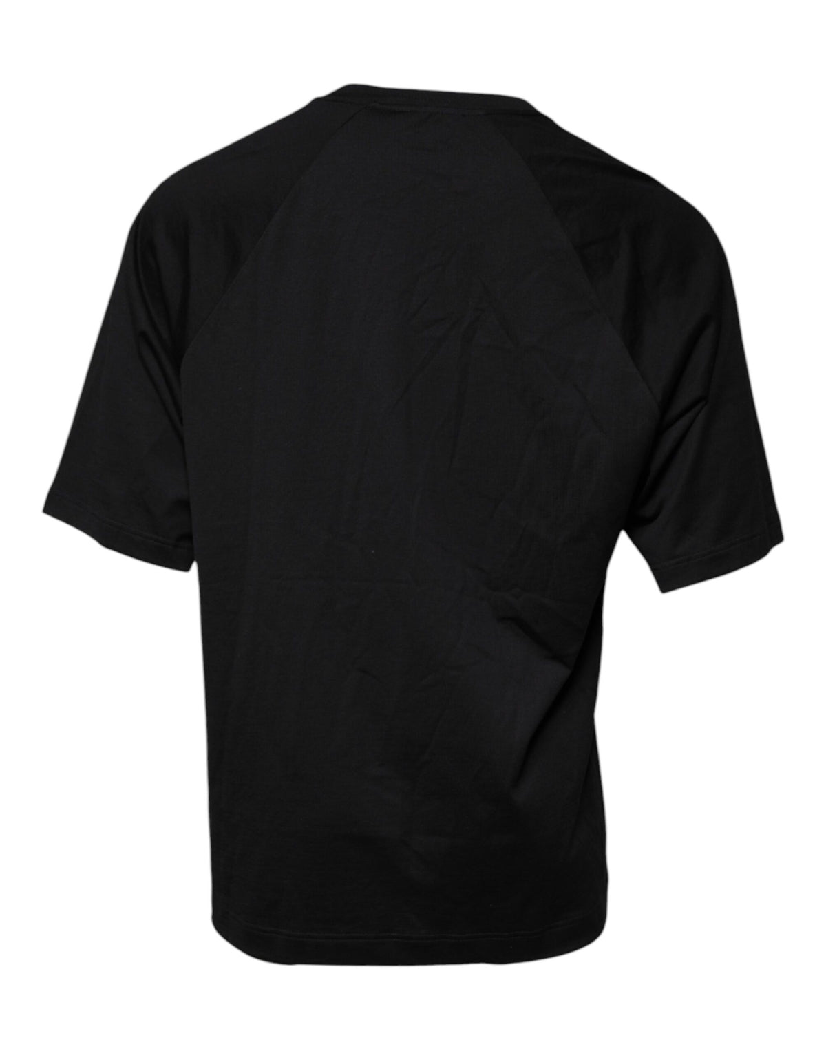 Dolce & Gabbana Black Logo Print Cotton Crew Neck Men's T-shirt