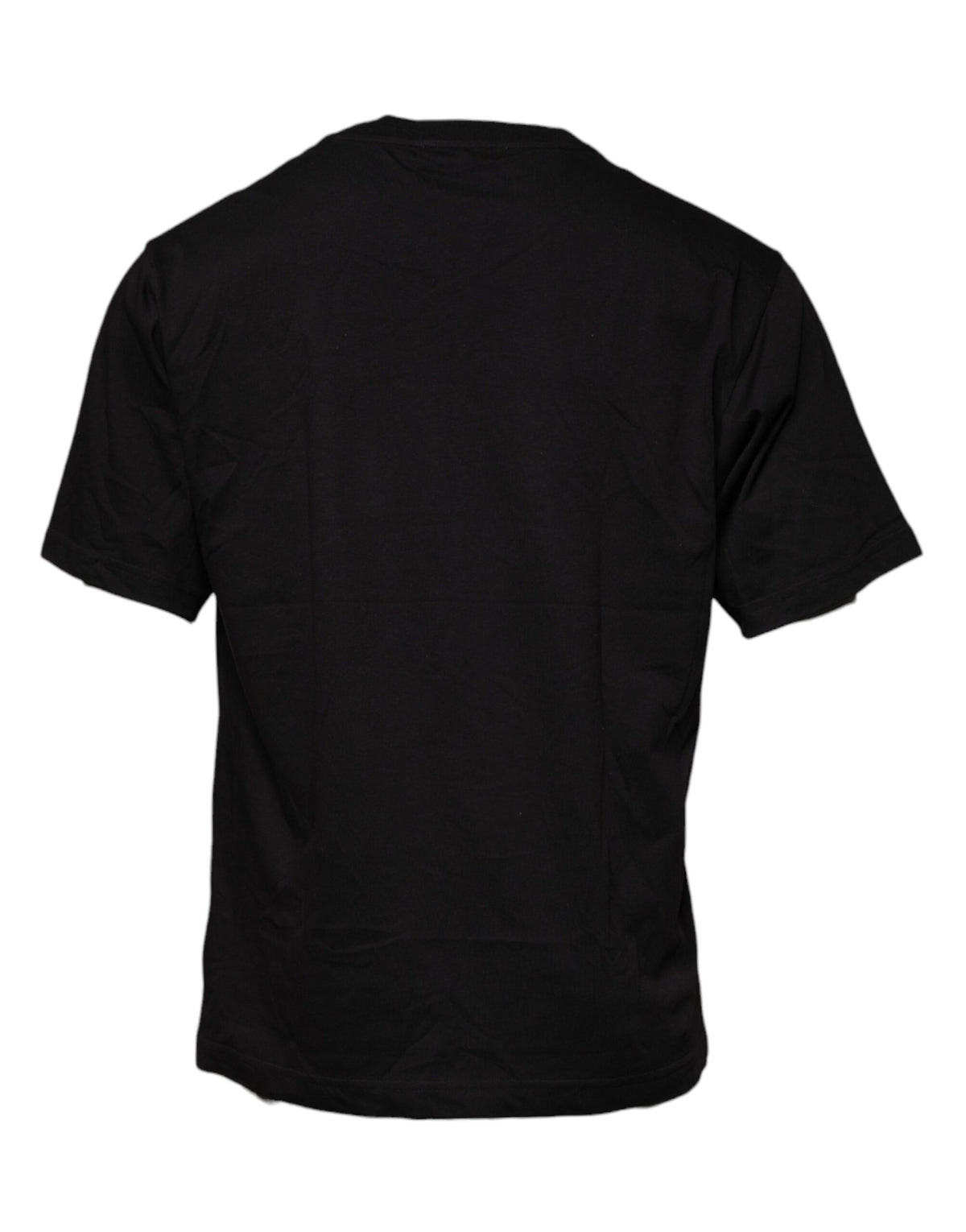Dolce & Gabbana Black Logo Print Cotton Crew Neck Men's T-shirt (Pre-Owned)